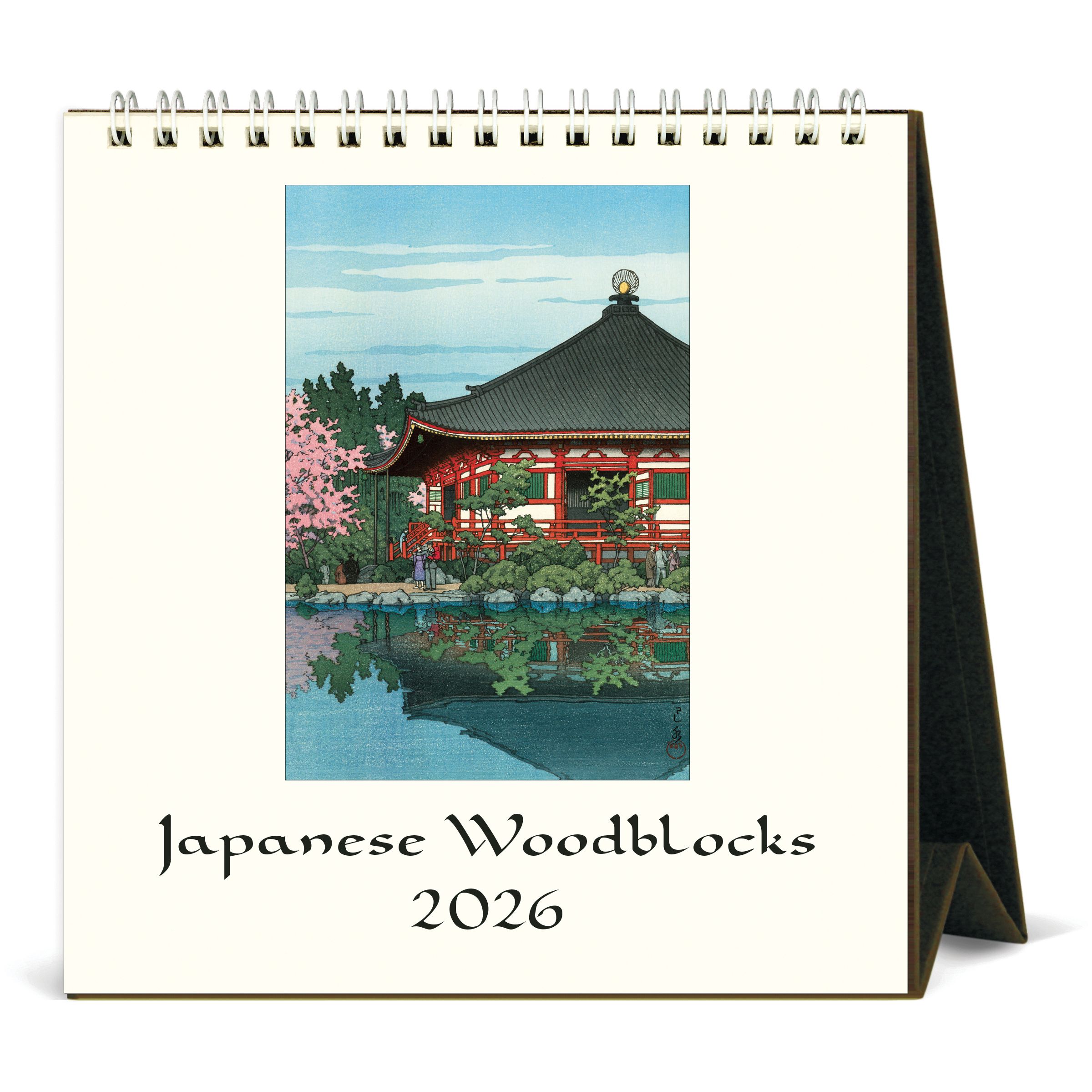 Cavallini 2026 Desk Calendar, Japanese Woodblocks - FLAX art