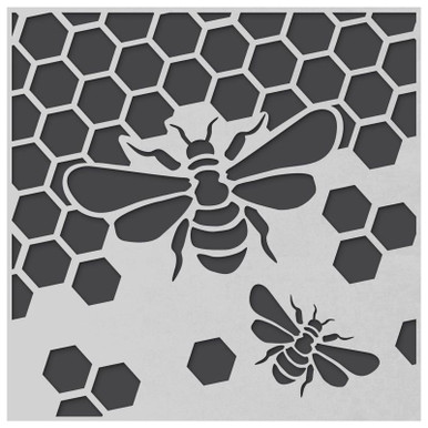 HONEYCOMB STENCIL HEXAGON BEEHIVE BACKGROUND PATTERN PAINT ART CRAFT BEE  NEW #2