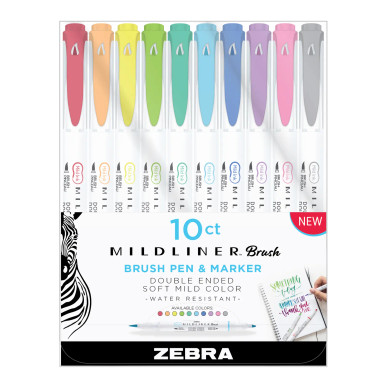 Zebra Mildliner Double-Ended Markers - FLAX Art