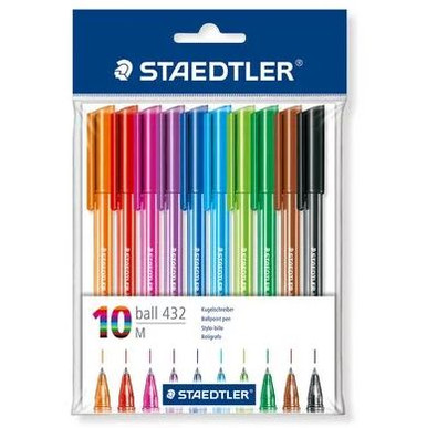 Staedtler [10 Pack] Noris Stick Ballpoint Pen Pack Of 10, Black - Foto 12