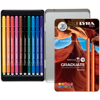 Lyra Graduate Fineliners, Set of 10 - FLAX art & design