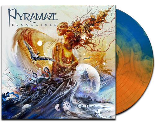 Pyramaze - "Bloodlines" - Orange/ Blue Marbled Vinyl