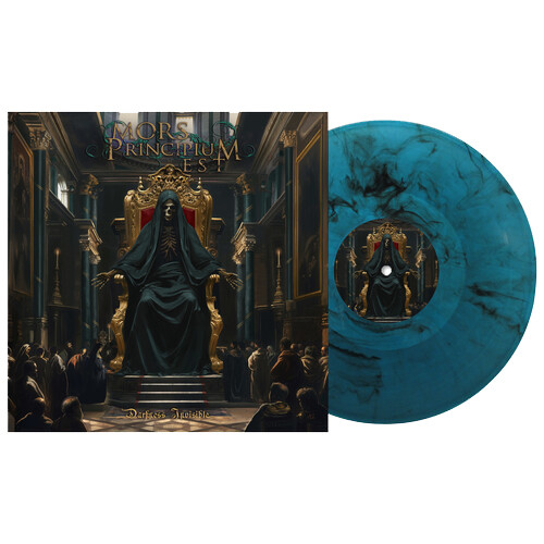 Mors Principium Est - "Darkness Invisible" - Turquoise & Black Marble Vinyl