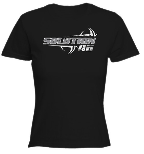 Solution 45 - "Ripped Logo" - Ladies T-Shirt