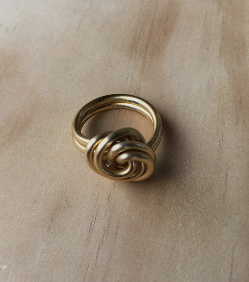 Gold Color Smooth Wire Ring
