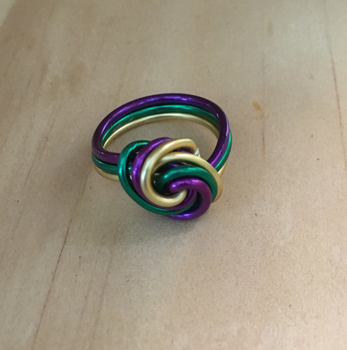 Mardi Gras Color Wire Ring