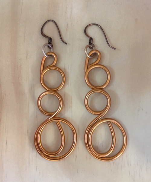 Copper Color Aluminum Earrings #1