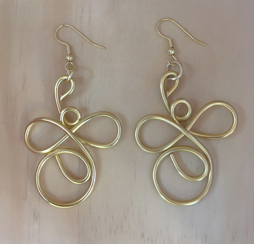 Gold Color Aluminum Earrings #2