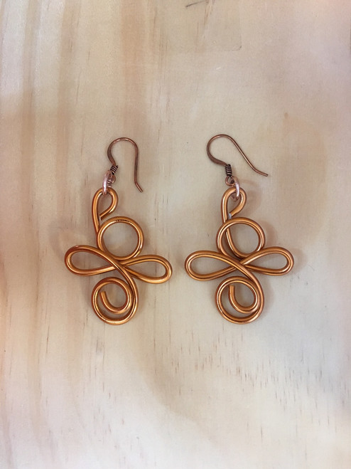 Copper  Color Aluminum Earrings #3
