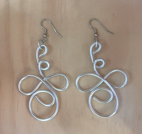 Silver Color Aluminum Earrings #2