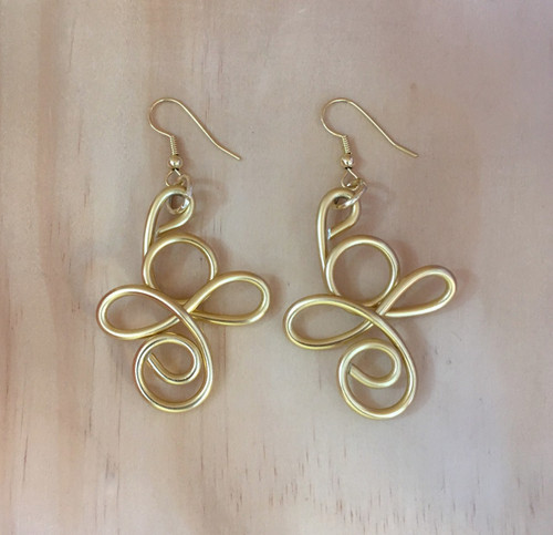 Gold Color Aluminum Earrings #3