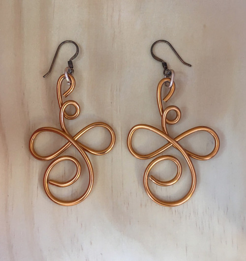 Copper  Color Aluminum Earrings #2