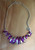 Purple and Silver ColorAnodized Aluminum twirled necklace