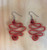 Red Color Aluminum Earrings Zig Zag