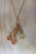 Copper  and Gold Color Aluminum Cluster Necklace