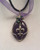 Silver Fleur De Lis Purple Mt. Jade Gemstone