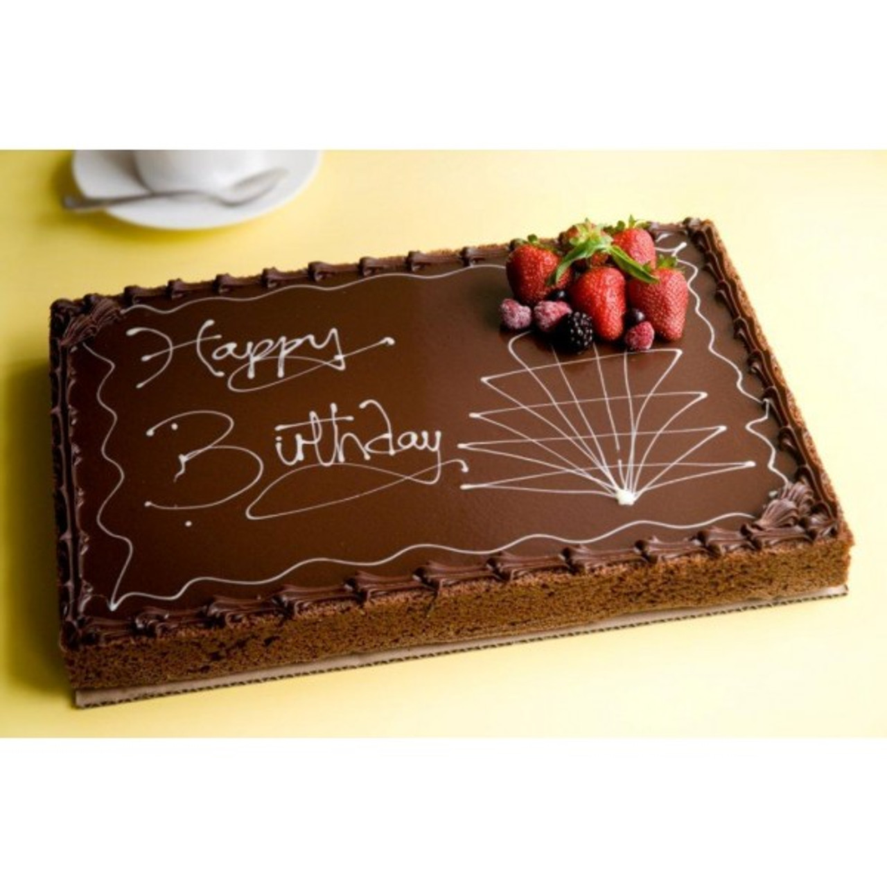 Chocolate Cake Happy Birthday Full Slab Chocolate Birthday Cake