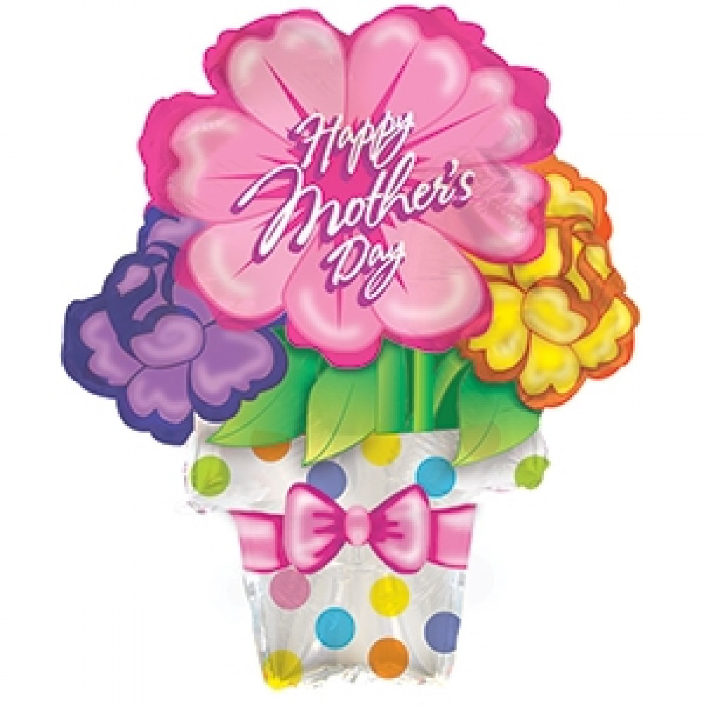 mothers day flowers with balloon