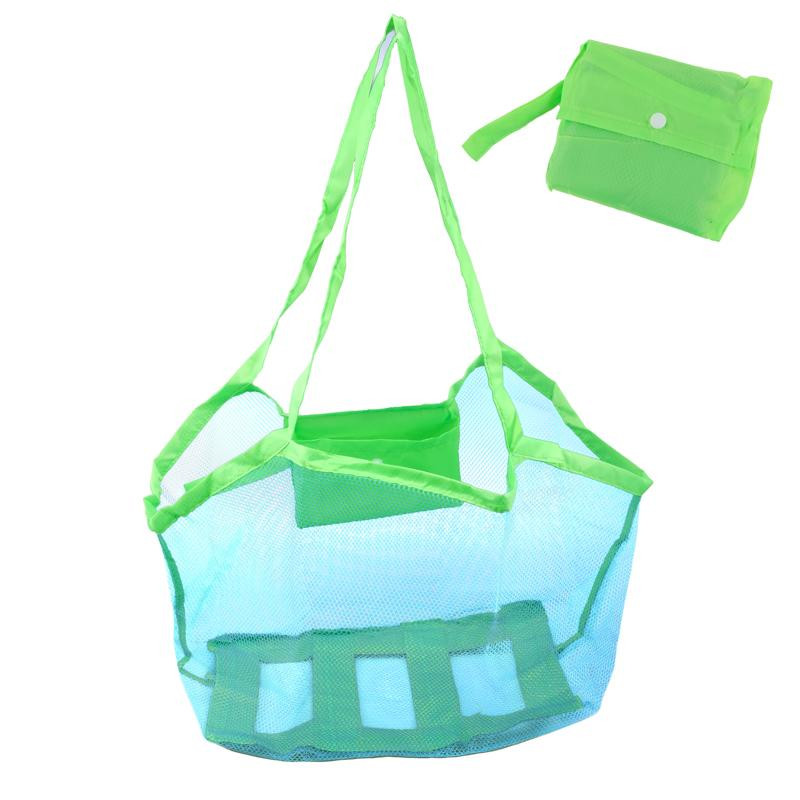 CAMTOP Mesh Beach Tote Bag With Shell Crossbody Purse - Large Pool Bag With Zipper, Purple