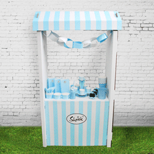 Candy Bar Lemonade Stand - Light Blue Striped