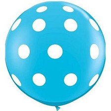 Large Polka Dot Robins Egg Balloon 90cm Latex Large Polka Dot Robins Egg Balloon 90cm Latex
