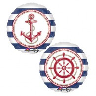 Anchor and  Ships Wheel Foil 45cm Foil Balloon