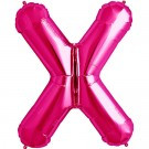 Letter X  Megaloon Pink Foil 86cm Shape