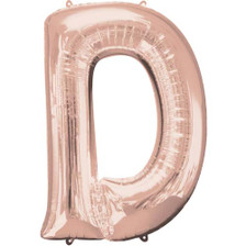 Rose Gold Letter D Megaloon Balloon
