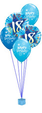 18th Birthday Blue Balloon Bouquet
