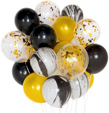 Marble Black and Gold Balloon bouquet