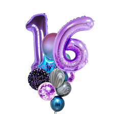 Large Purple Birthday party balloon bouquet 
