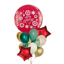 Merry Christmas printed jumbo balloon bouquet