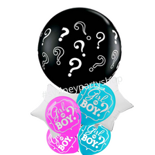 Gender reveal balloon bouquet Gender reveal balloon bouquet