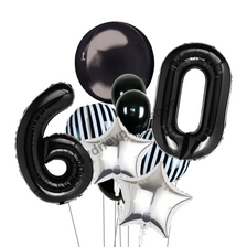 Black and White Balloon Bouquet 