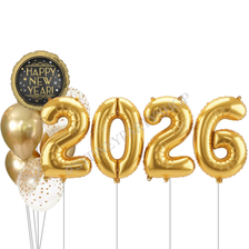 Happy New Year Gold Balloon Set