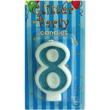 CANDLE NUMBER BLUE 8