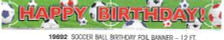 BANNER HAPPY BIRTHDAY SOCCER  360 CM