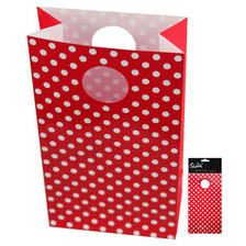 Party Bag Red White Polka Dots