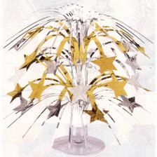 Centrepiece Cascade Stars Mini Gold & Silver (21cm