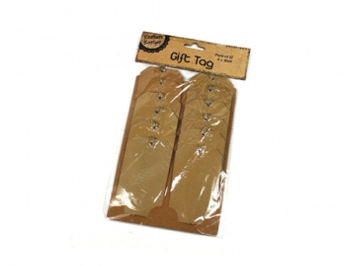 GIFT TAGS NATURAL PK 12