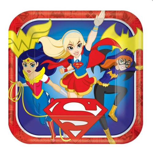 Super Hero Girls Dinner Plates Square
