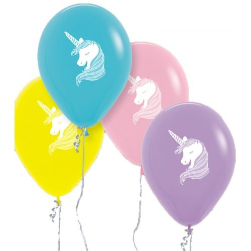 BALLOON 50/30CM UNICORN STD ASST PK 50