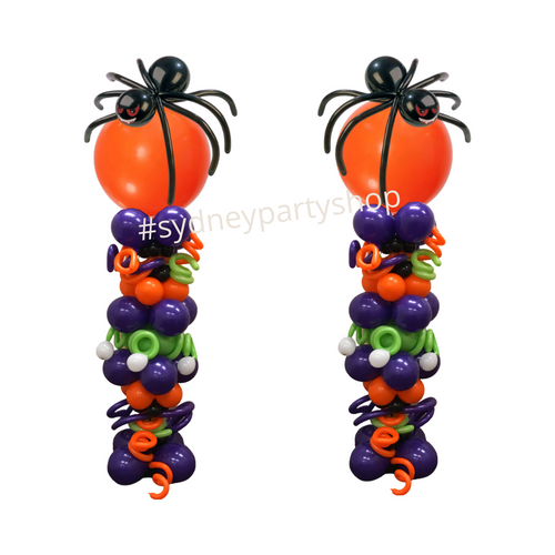 Halloween & Spider balloon columns - each