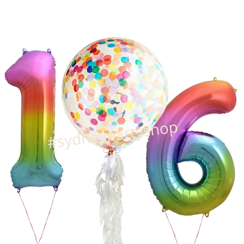 Rainbow Mega foil balloons sets