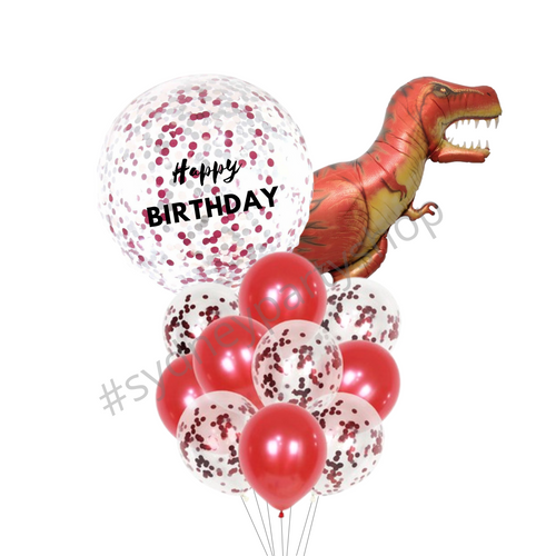 Personalized Dinosaur balloon bouquet