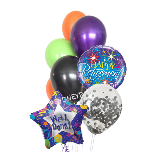 Happy Retirement and Well Done Balloon Bouquet Happy Retirement and Well Done Balloon Bouquet