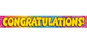BANNER CONGRATULATIONS 360CM