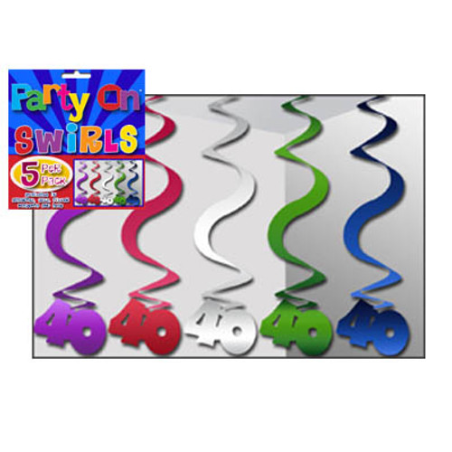 PARTY SWIRLS PK 5 MAGENTA 40