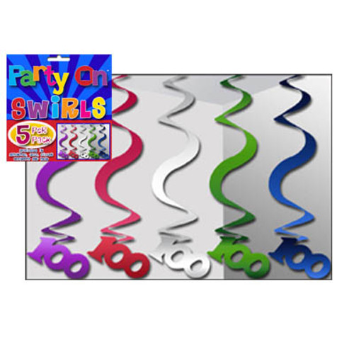 PARTY SWIRLS PK 5 MAGENTA 100