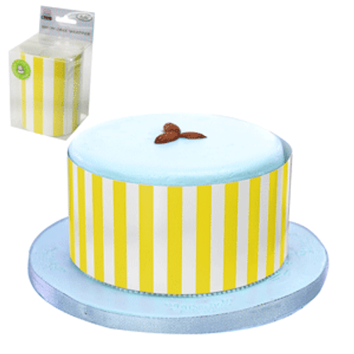 Cake Wrapper Yellow Stripe 100 cm